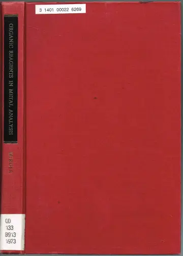 Cover of Organic reagents in metal analysis