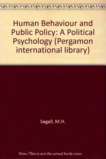 Cover of Human Behaviour and Public Policy
