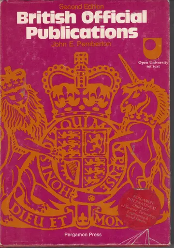 Cover of British Official Publications