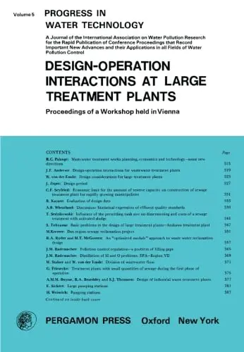 Cover of Design Operation Interactions at Large Treatment Plants