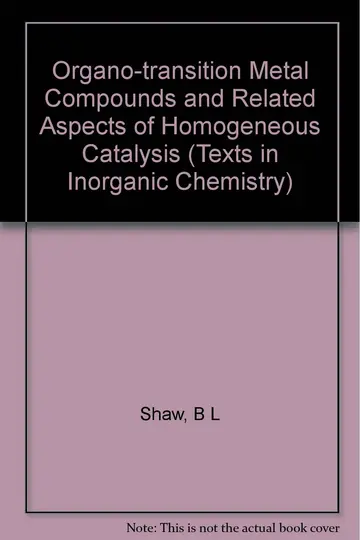 Cover of Organo-transition Metal Compounds and Related Aspects of Homogeneous Catalysis