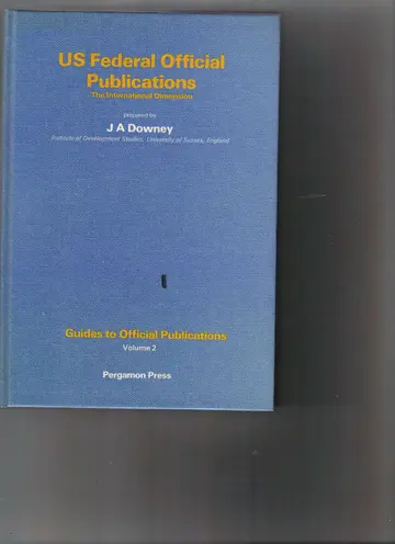 Cover of United States Federal Official Publications