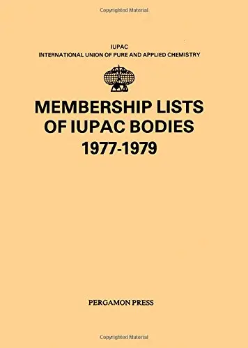 Cover of Membership Lists of I.U.P.A.C.Bodies