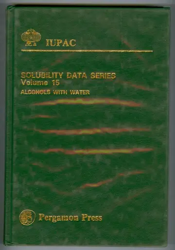 Cover of Alcohols with Water
