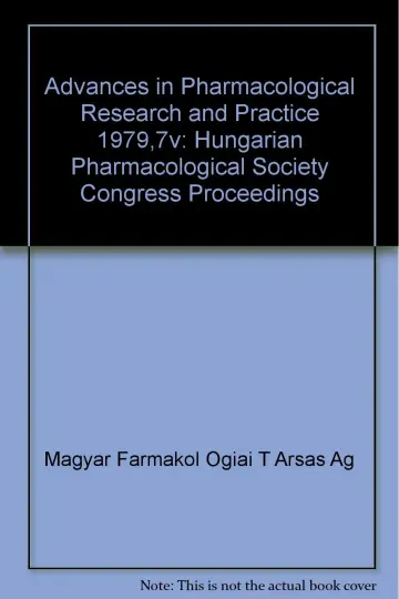 Cover of Advances in Pharmacological Research and Practice 1979,7v