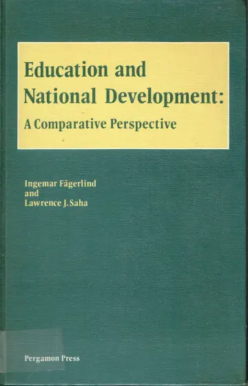 Cover of Education and National Development