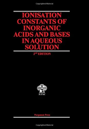 Cover of Ionization Constants of Inorganic Acids and Bases in Aqueous Solution