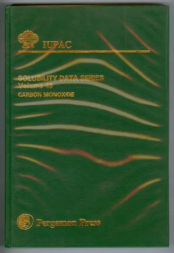 Cover of Solubility Data Series