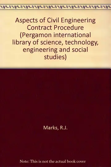 Cover of Aspects of Civil Engineering Contract Procedure