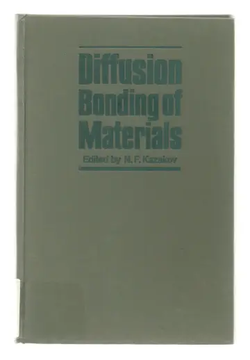 Cover of Diffusion Bonding of Materials