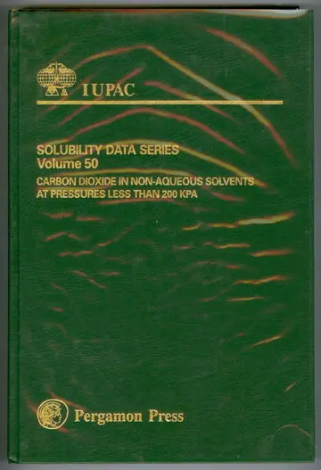 Cover of Carbon Dioxide in Non-aqueous Solvents at Pressures Less Than 200 KPA