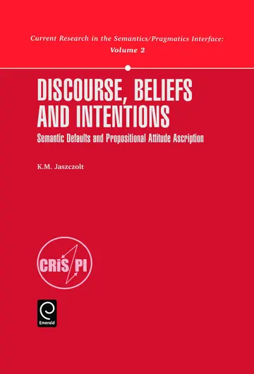Cover of Discourse, Beliefs and Intentions