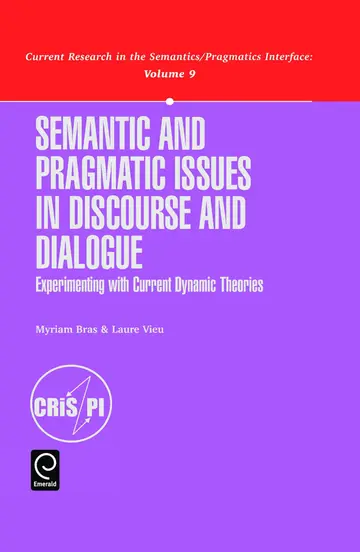 Cover of Semantic and Pragmatic Issues in Discourse and Dialogue