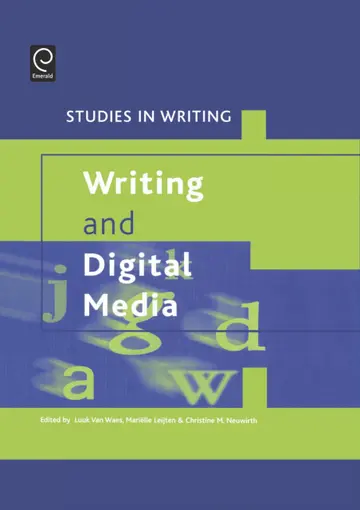 Cover of Writing and Digital Media