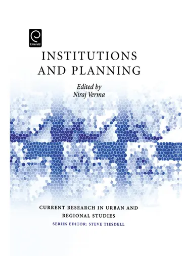Cover of Institutions and Planning