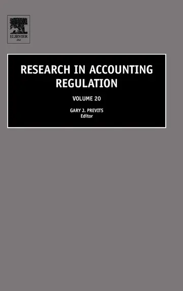 Cover of Research in Accounting Regulation
