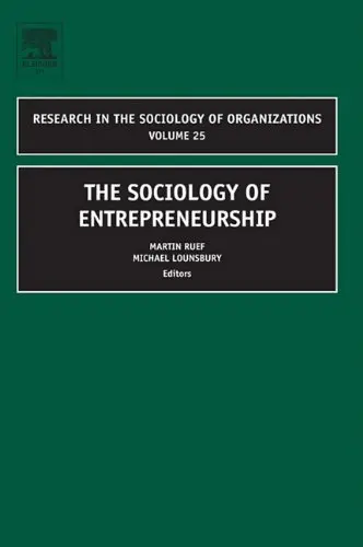 Cover of The Sociology of Entrepreneurship