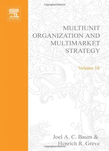 Cover of Multiunit Organization and Multimarket Strategy