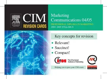 Cover of CIM Revision Cards