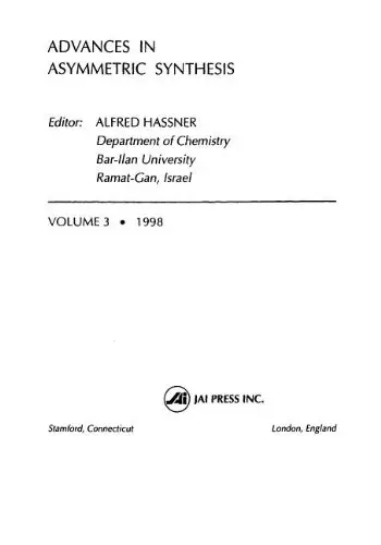 Cover of Advances in Asymmetric Synthesis, Volume 3
