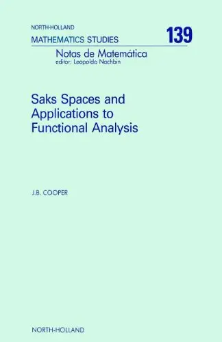 Cover of Saks Spaces and Applications to Functional Analysis