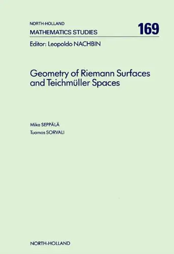 Cover of Geometry of Riemann Surfaces and Teichmuller Spaces