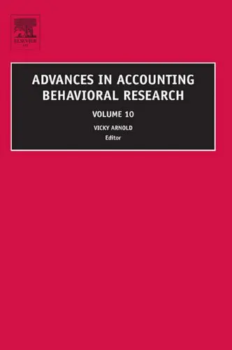 Cover of Advances in Accounting Behavioral Research