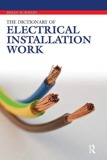 Cover of Dictionary of Electrical Installation Work