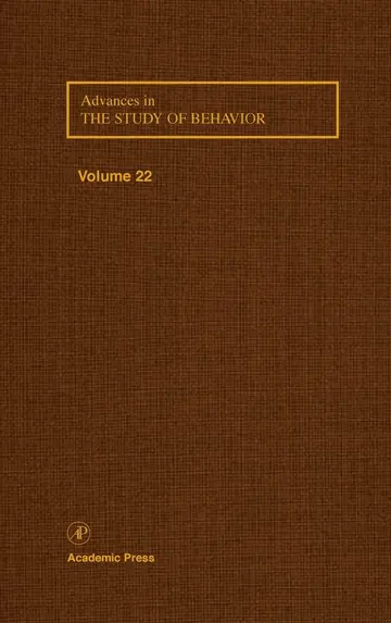 Cover of Advances in the Study of Behavior