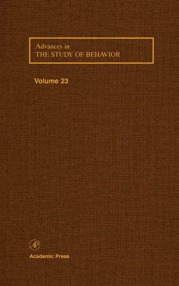 Cover of Advances in the Study of Behavior