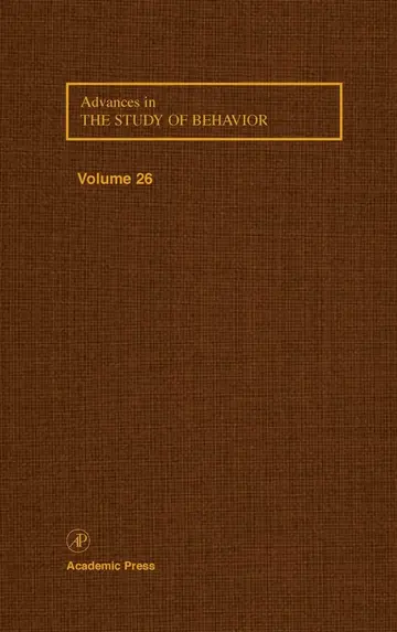 Cover of Advances in the Study of Behavior