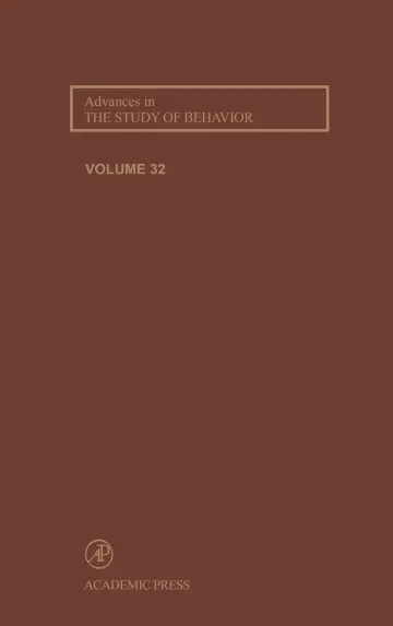 Cover of Advances in the Study of Behavior