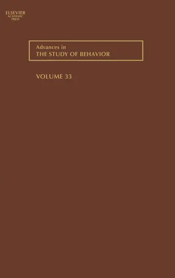 Cover of Advances in the Study of Behaviour Vol 33