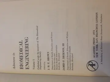 Cover of Advances in Biomedical Engineering
