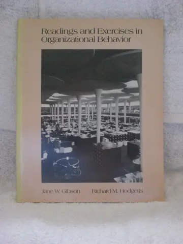 Cover of Readings and Exercises in Organizational Behaviour