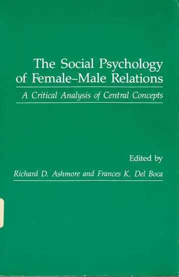 Cover of Social Psychology of Female-Male Relations