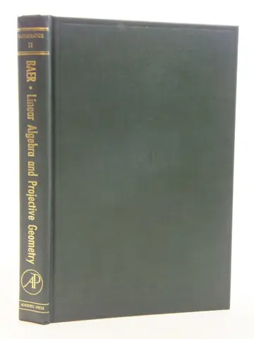 Cover of Linear Algebra and Projective Geometry
