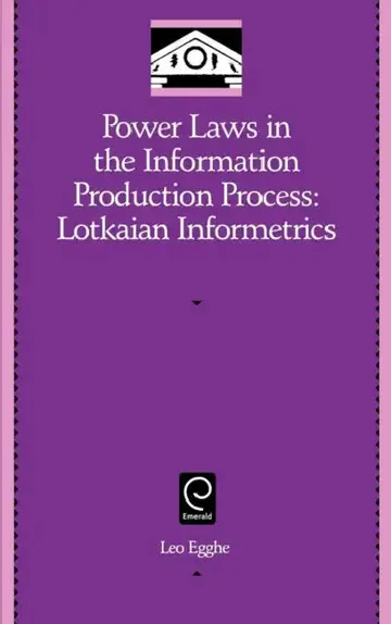 Cover of Power Laws in the Information Production Process