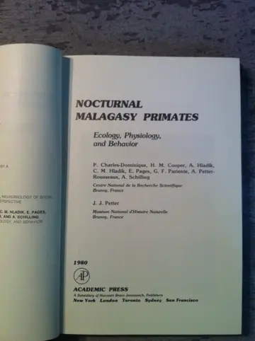 Cover of Nocturnal Malagasy Primates