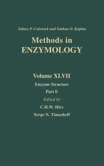 Cover of Enzyme Structure, Part E