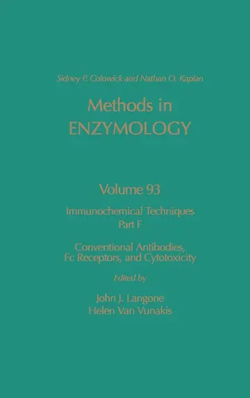 Cover of Immunochemical Techniques, Part F
