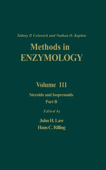 Cover of Steroids and Isoprenoids, Part B (Volume 111) (Methods in Enzymology, Volume 111)