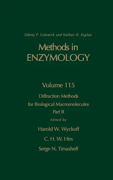 Cover of Diffraction Methods for Biological Macromolecules, Part B