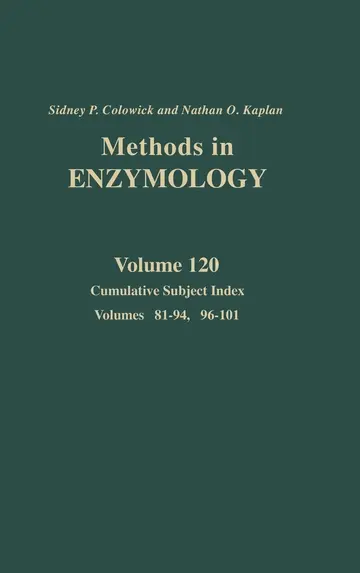 Cover of Cumulative Subject Index Vols. 81-94, 96-101