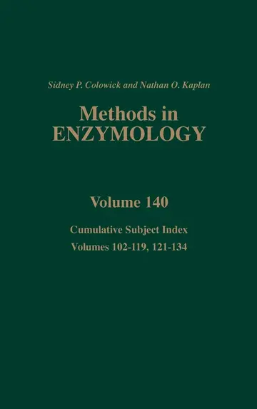 Cover of Cumulative Subject Index, Volumes 102-119, 121-134
