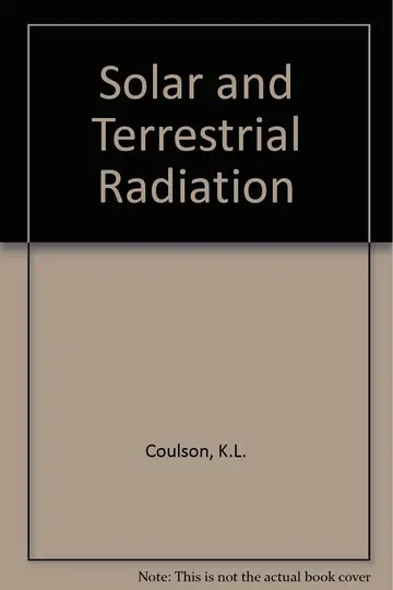 Cover of Solar and Terrestrial Radiation