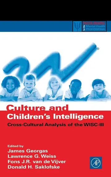 Cover of Culture and Children's Intelligence