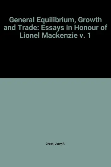 Cover of Essays in Honour of Lionel Mackenzie (v. 1)