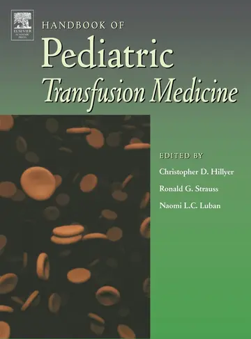 Cover of Handbook of Pediatric Transfusion Medicine