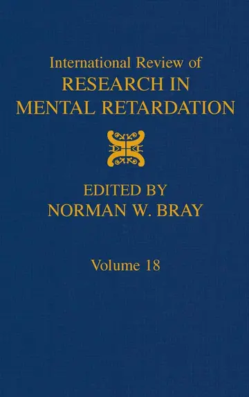 Cover of International Review of Research in Mental Retardation